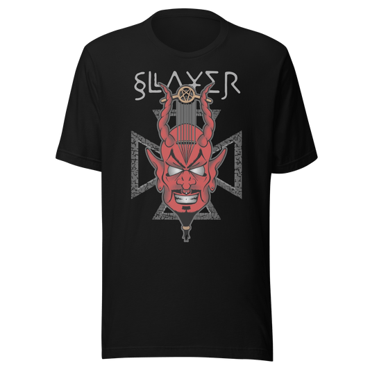 Slayer Slayer - Devil's Horns Vintage Jumbo Print T-Shirt