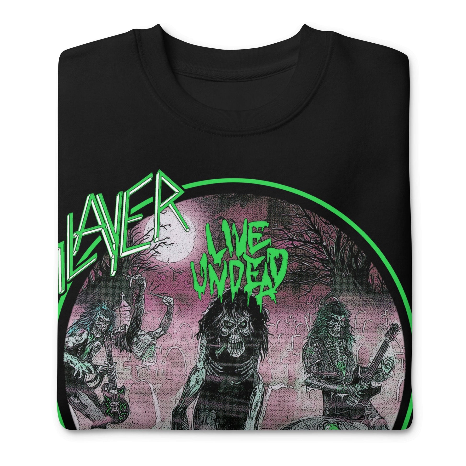 Slayer Slayer - Neon Green Undead Jumbo Print Sweatshirt