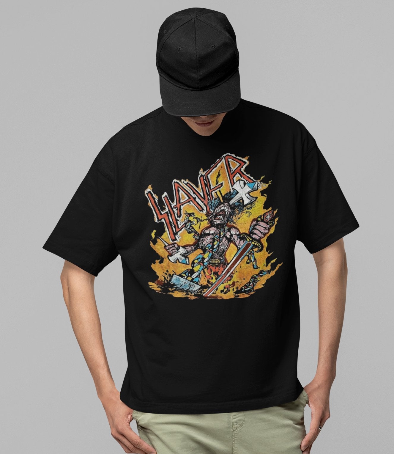 Slayer Slayer - Slain By The Sword Jumbo Print T-Shirt
