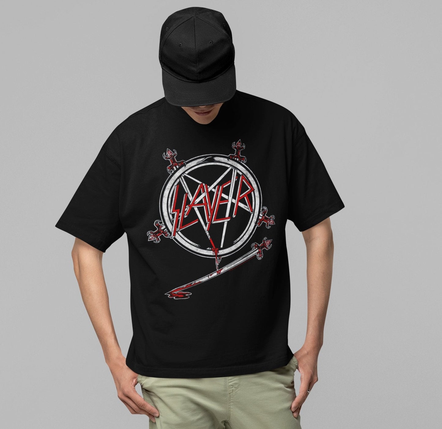 Slayer Slayer - Sword Logo Jumbo Print T-Shirt