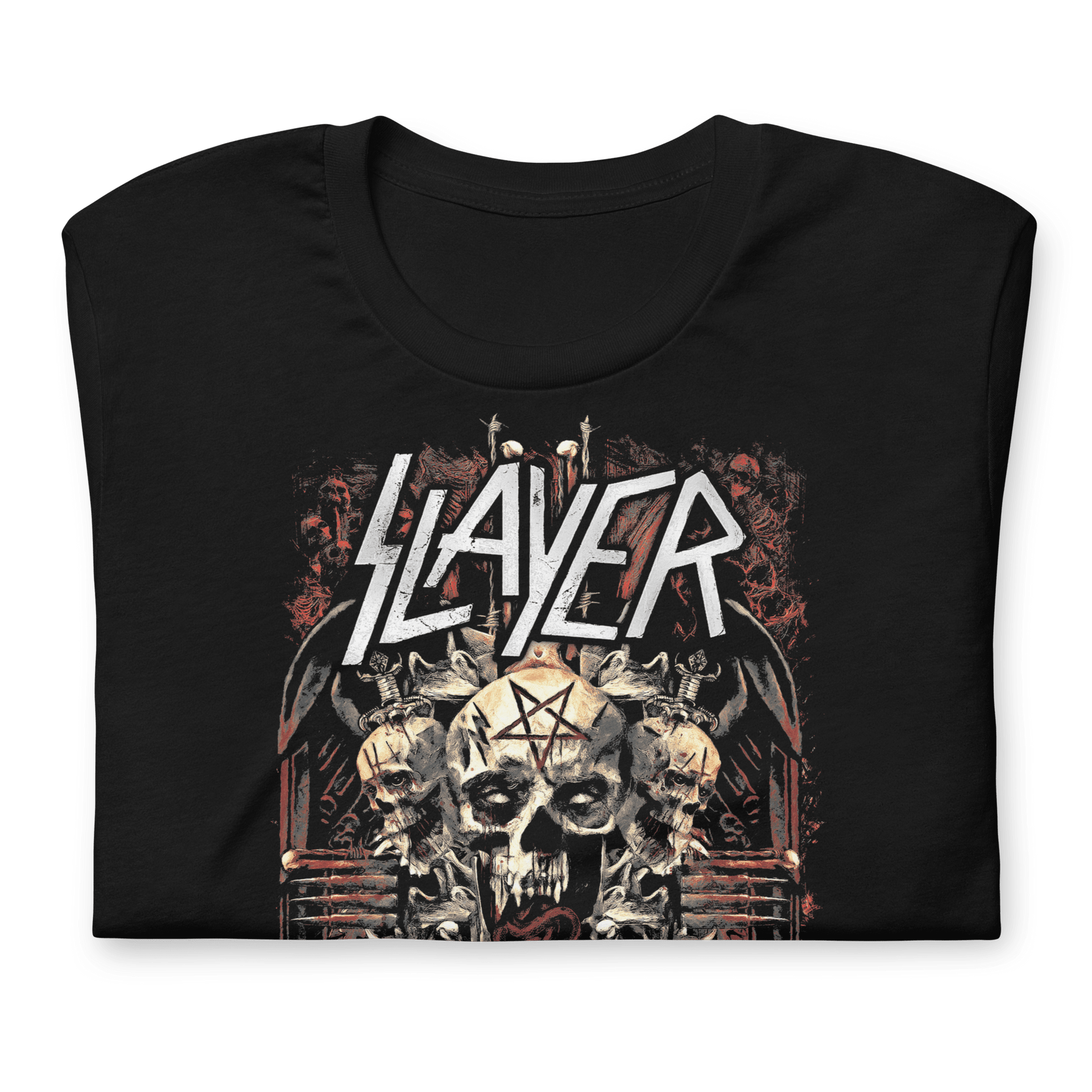 Slayer Slayer - Three Skulls Jumbo Print T-Shirt