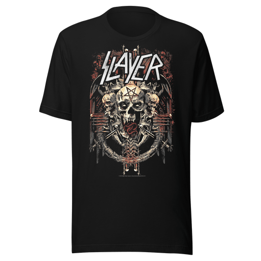 Slayer Slayer - Three Skulls Jumbo Print T-Shirt