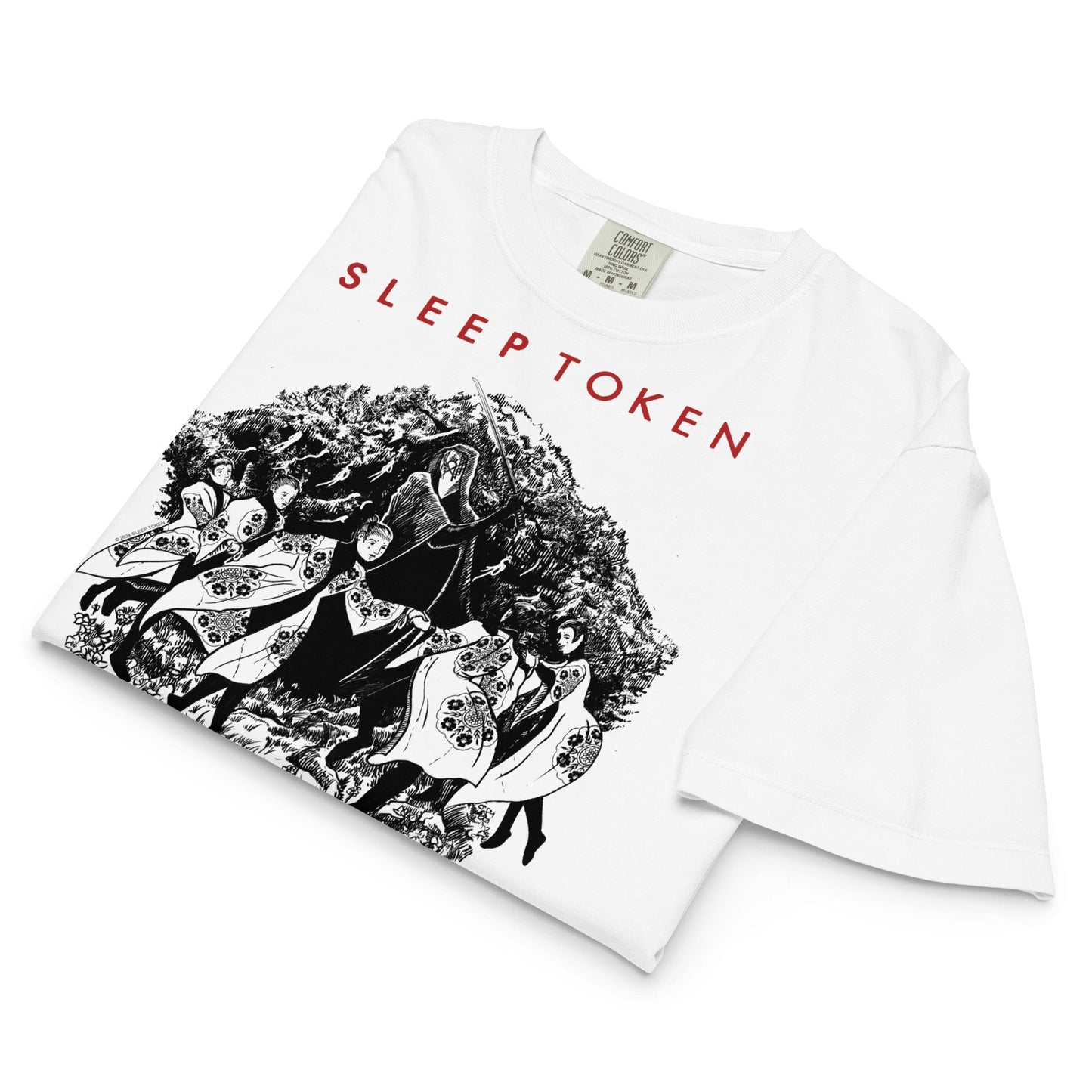 Sleep Token Bough Breaks Mineral Wash Womens Crop Top