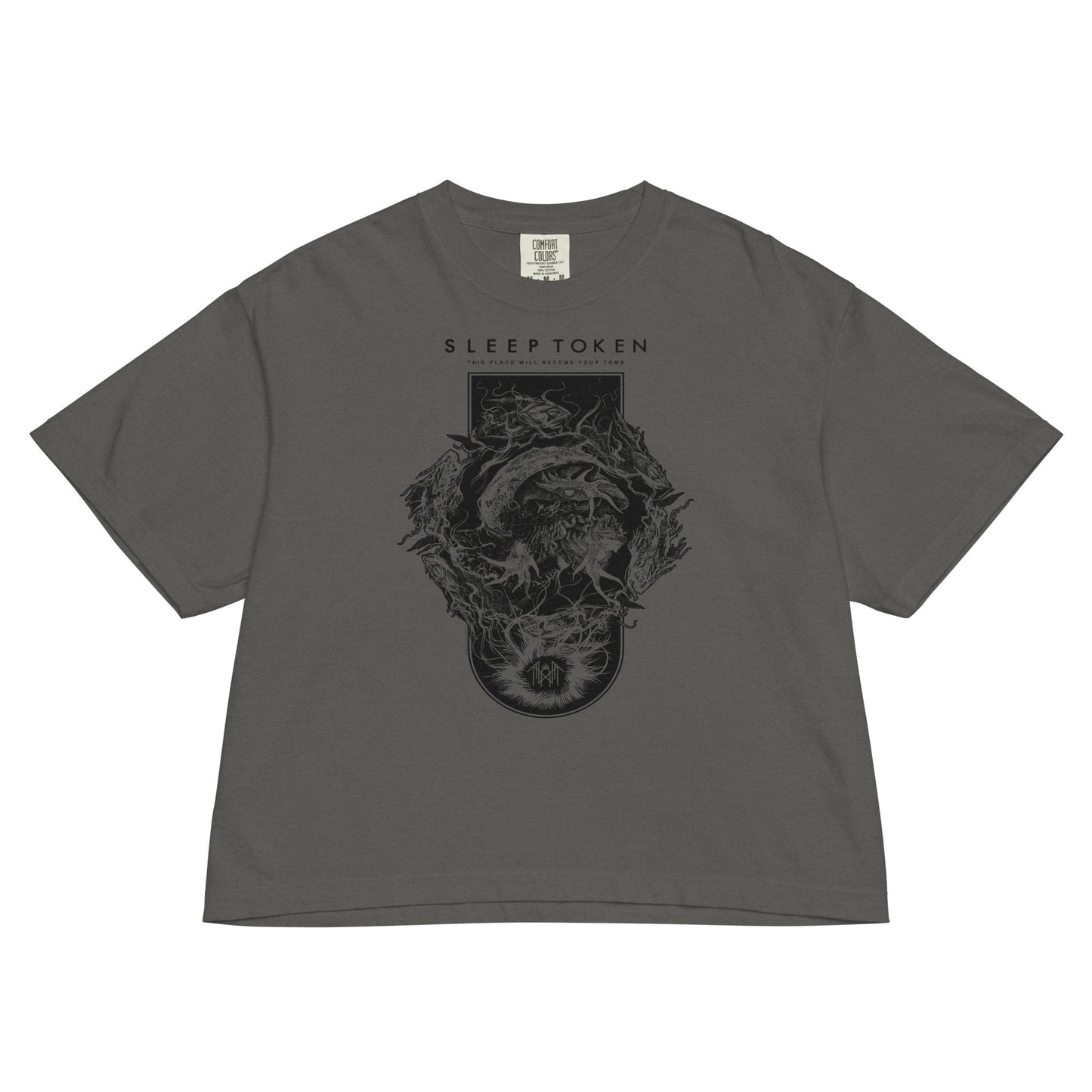Sleep Token Calcutta Mineral Wash Womens Crop Top