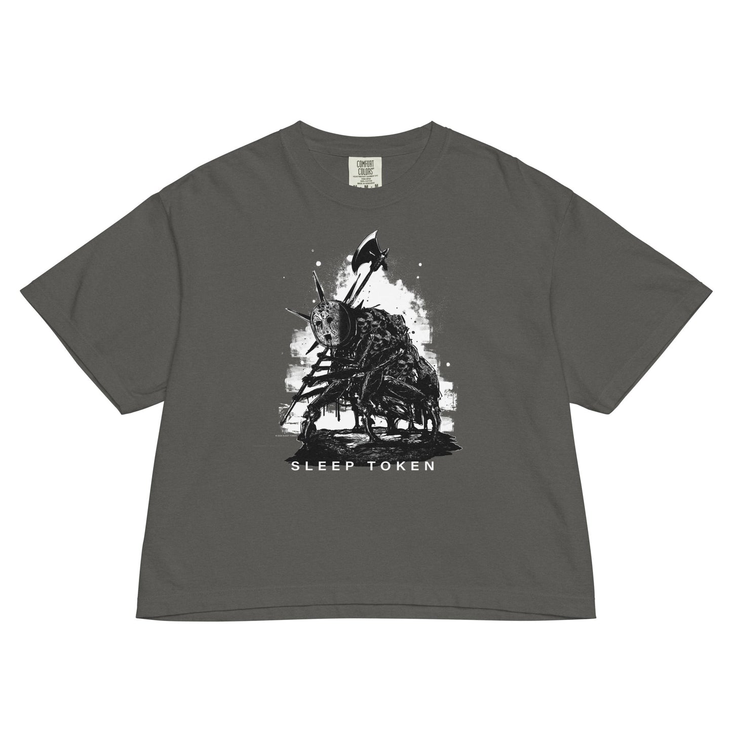 Sleep Token Distraction Mineral Wash Womens Crop Top
