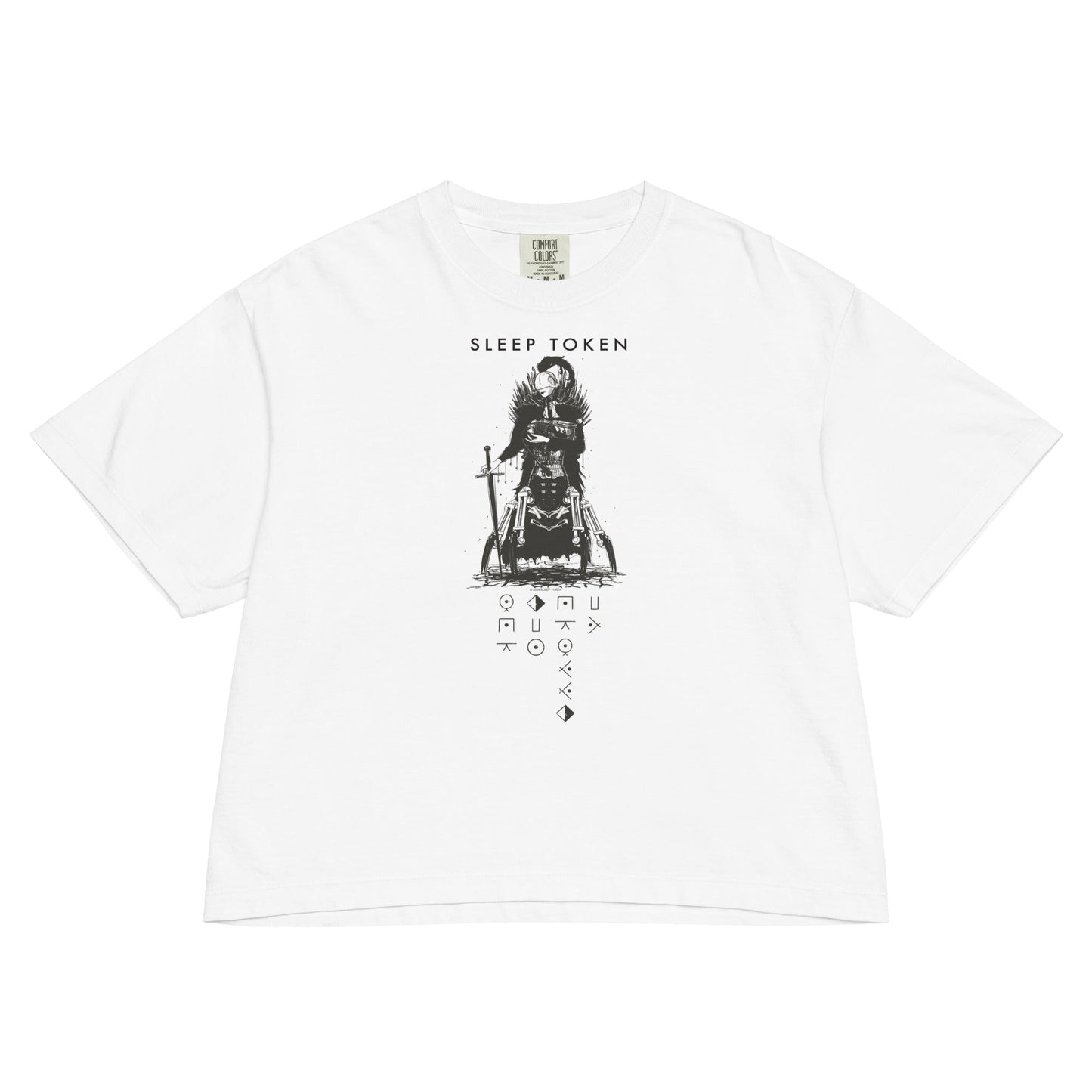 Sleep Token Drag Me Under Mineral Wash Womens Crop Top