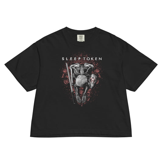 Sleep Token Sleep Token Levitate Mineral Wash Womens Crop Top