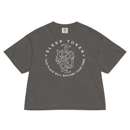 Sleep Token London Mineral Wash Womens Crop Top