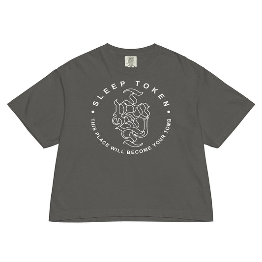 Sleep Token London Mineral Wash Womens Crop Top
