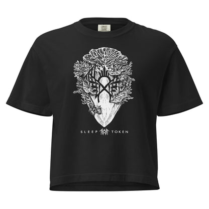 Sleep Token Say That You Will Mineral Wash Womens Crop Top