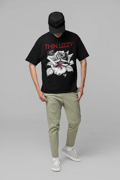 Thin Lizzy Thin Lizzy - Black Rose Jumbo Print T-Shirt