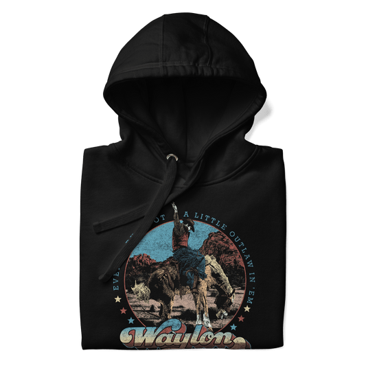 Waylon Jennings Waylon Jennings - A Little Outlaw in Em Hoodie
