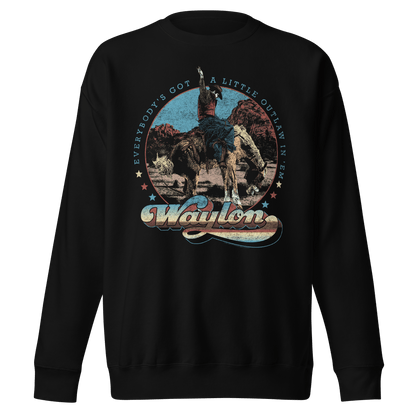 Waylon Jennings Waylon Jennings - A Little Outlaw in Em Sweatshirt