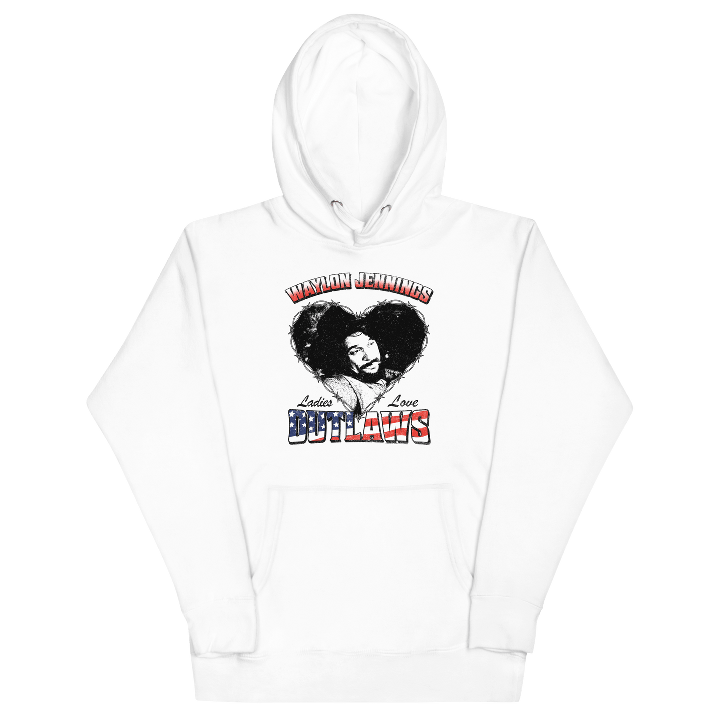 Waylon Jennings Waylon Jennings - Ladies Love Outlaws Hoodie