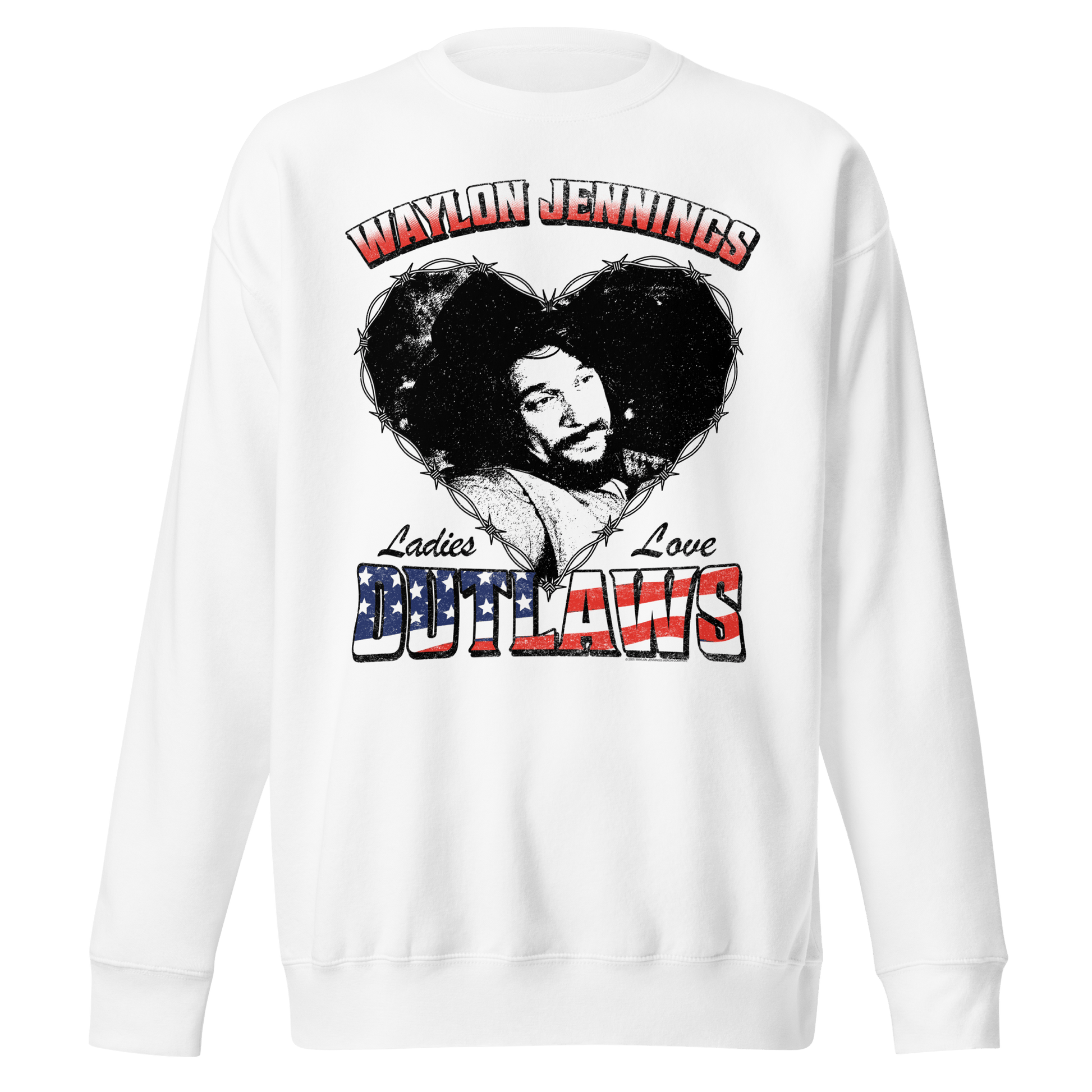 Waylon Jennings Waylon Jennings - Ladies Love Outlaws Sweatshirt