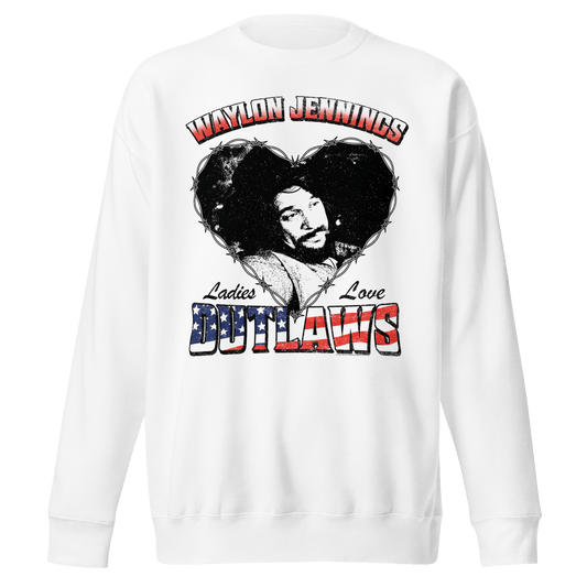 Waylon Jennings Waylon Jennings - Ladies Love Outlaws Sweatshirt
