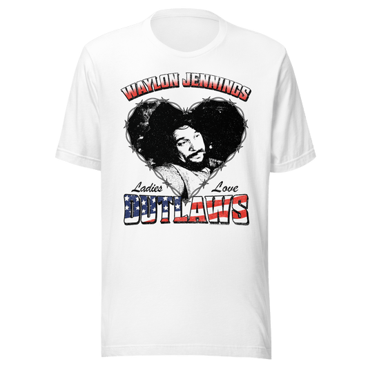 Waylon Jennings Waylon Jennings - Ladies Love Outlaws T-Shirt