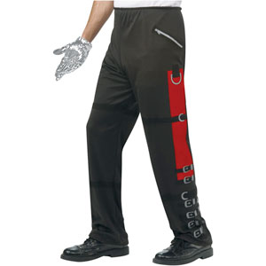 Bad Black Buckle Adult Michael Jackson Buckle Pants Costume
