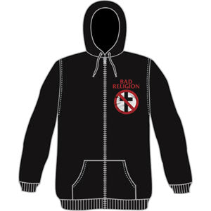 Bad Religion Classic Buster Zip Hoodie Zippered Hooded Sweatshirt
