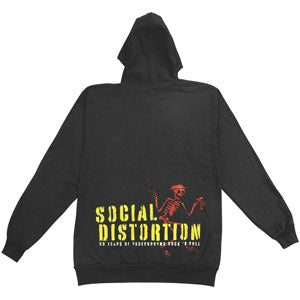 Social Distortion Spray Paint Zippered Hooded Sweatshirt