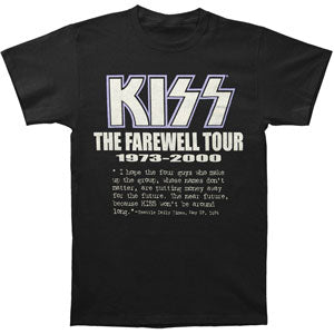 kiss farewell tour t shirts