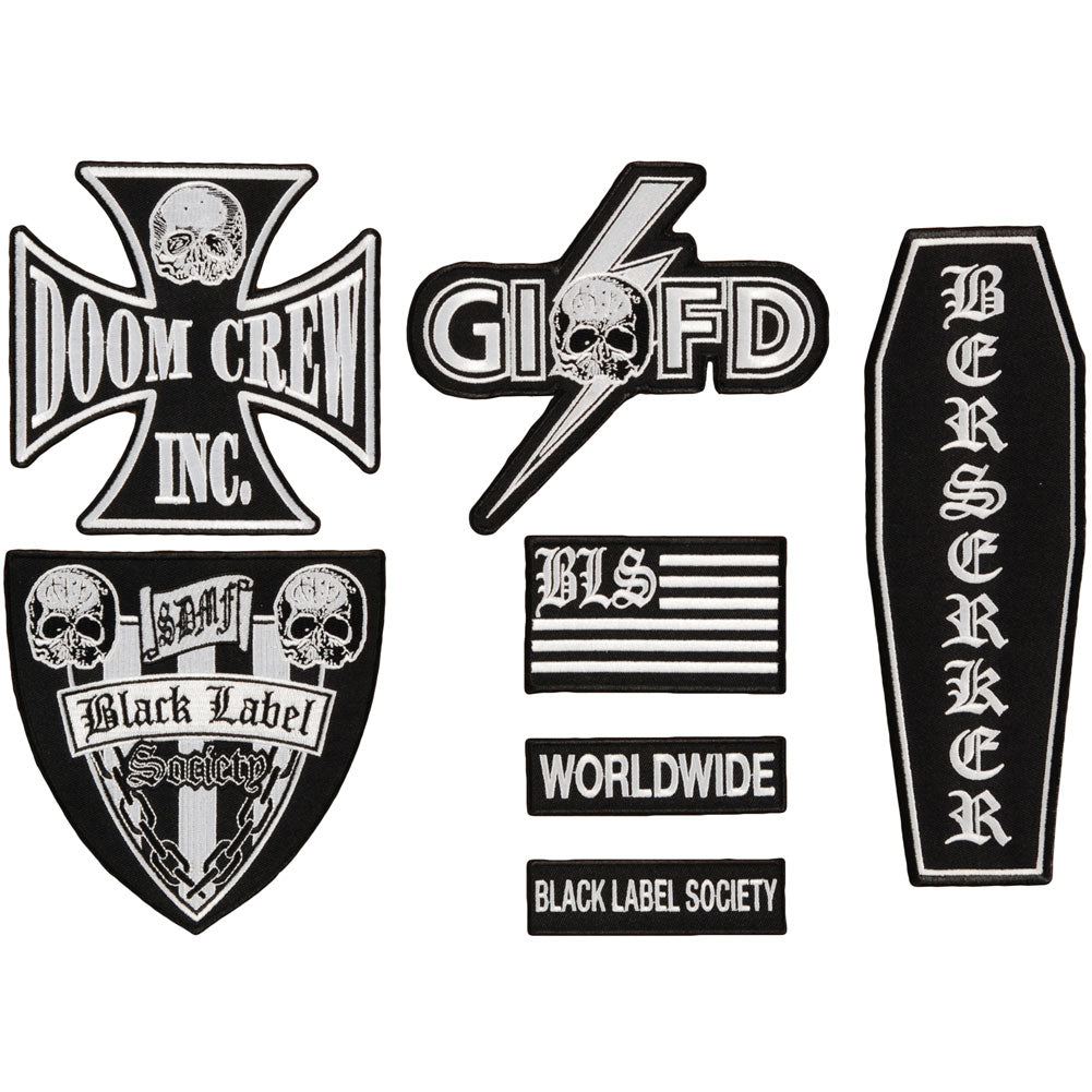 Black Label Society BLS Front Patch Set Patch Set 103689 | Rockabilia ...