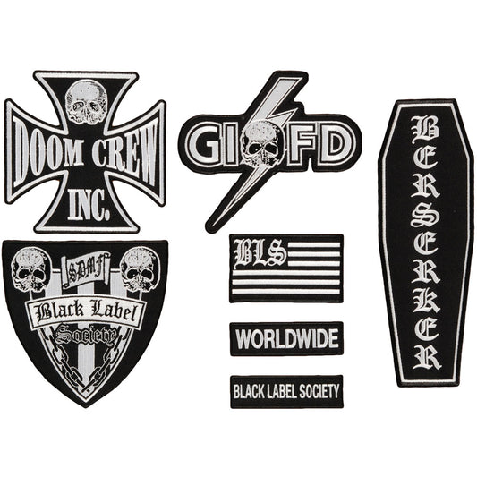 Black Label Society BLS Front Patch Set Patch Set