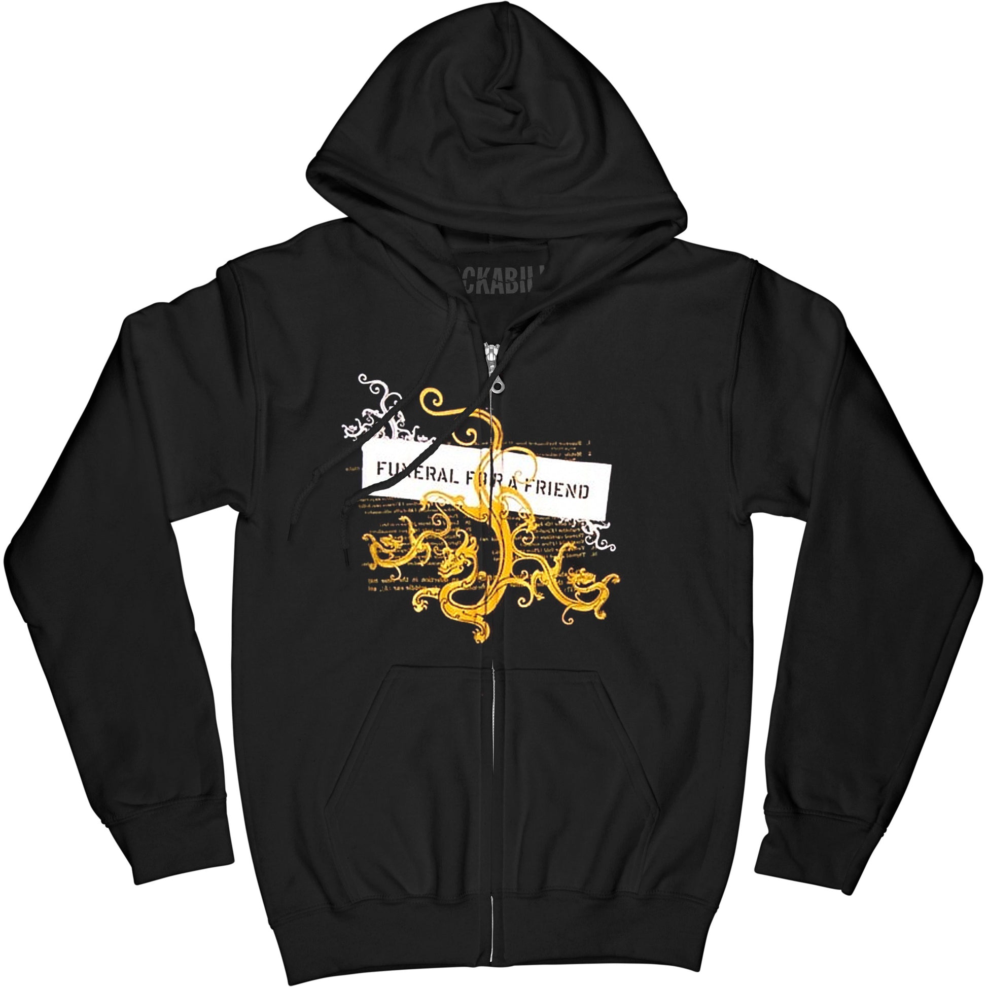 Funeral For A Friend Dragon Zippered Hooded Sweatshirt