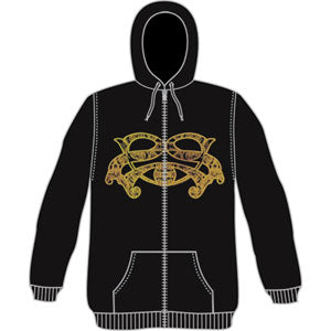 Filigree Zippered Hooded Sweatshirt