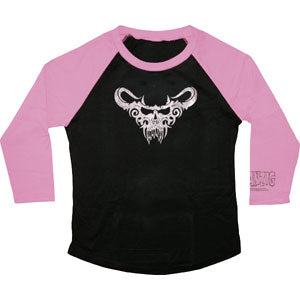 Glitter Skull Raglan Junior Top