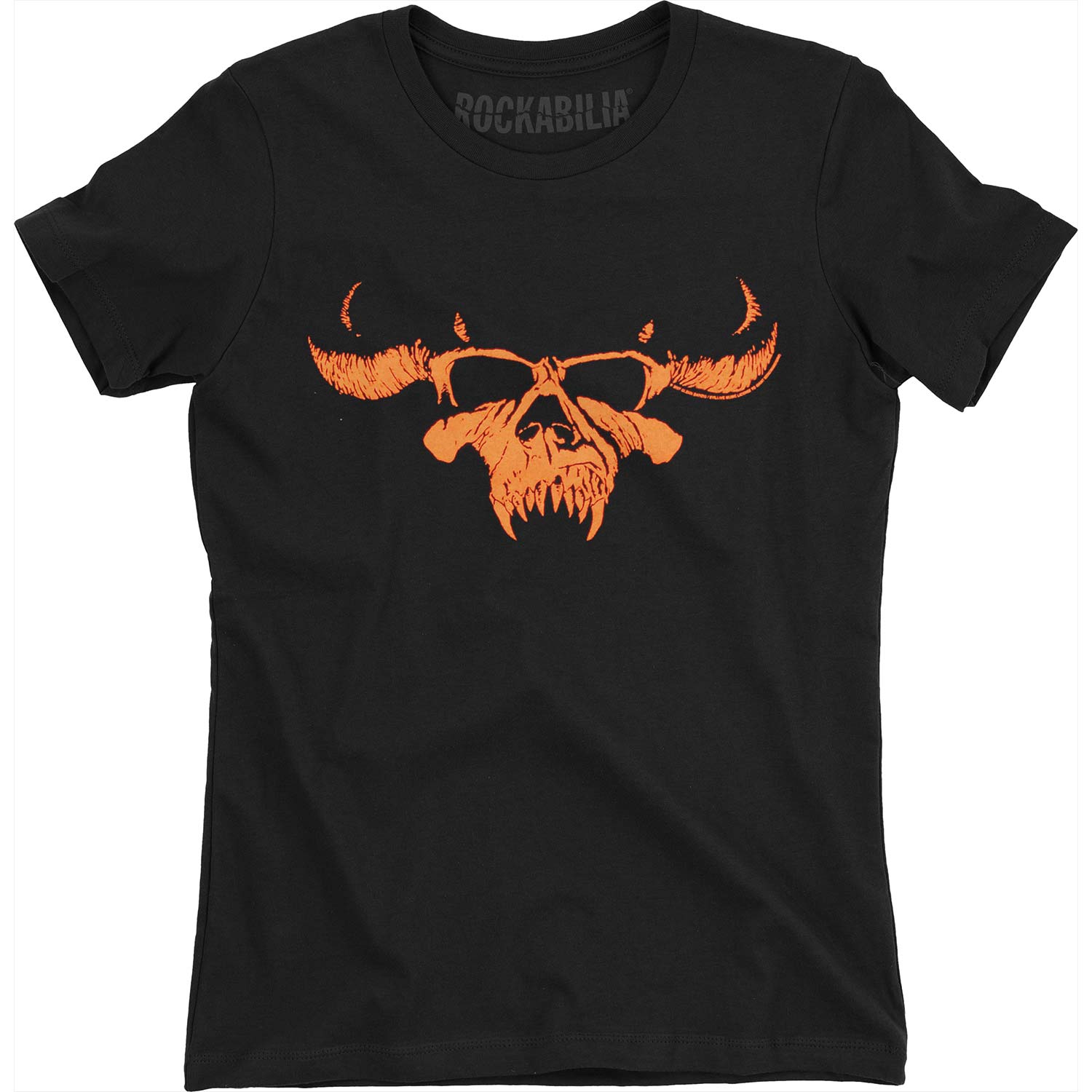 Orange Skull Soft Junior Top