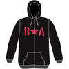 Red Star Zippered Hooded Sweatshirt