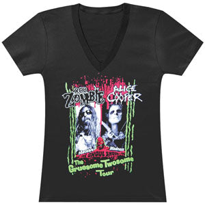 Gruesome Twosome V-Neck Tissue Junior Top