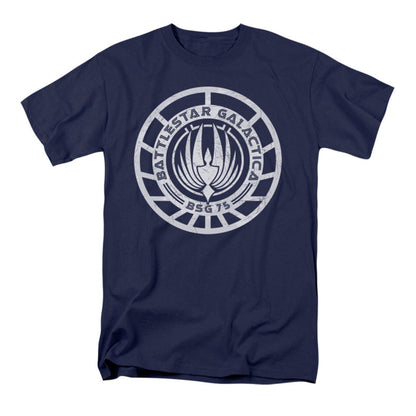 Battlestar Galactica Scratched BSG Logo T-shirt