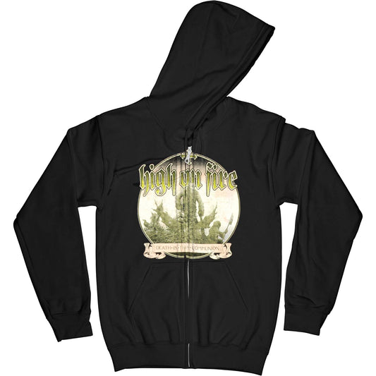 High On Fire Death Is This Communion Zippered Hooded Sweatshirt