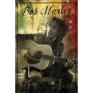 Bob Marley Guitar Sitting Domestic Poster