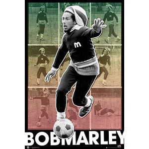 Bob Marley Soccer Montage Domestic Poster