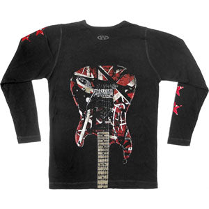 Stripes & Guitar Thermal  Long Sleeve