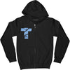 Cross Zippered Hooded Sweatshirt