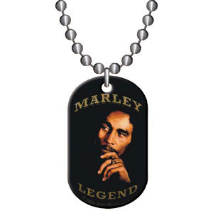 Bob Marley Legend Dog Tag Necklace
