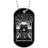 Bearded Skull Dog Tag Necklace