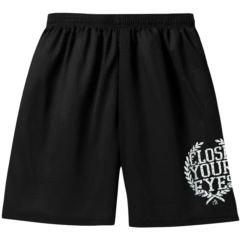 Close Your Eyes Wreath Gym Shorts