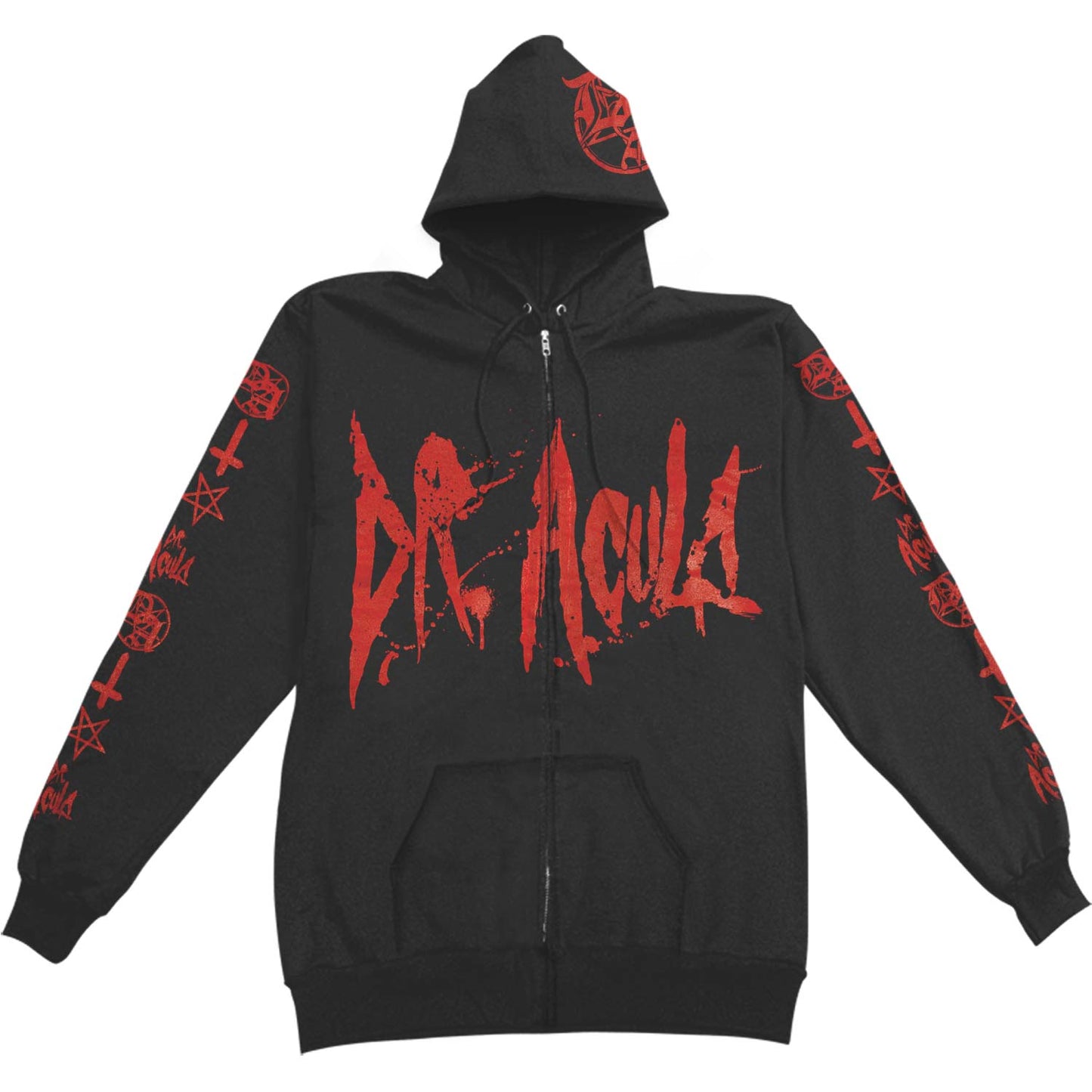 Heavy Devil Music Zippered Hooded Sweatshirt