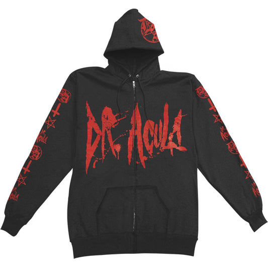 Dr. Acula Heavy Devil Music Zippered Hooded Sweatshirt