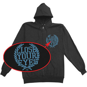 Close Your Eyes Texas Skull Zippered Hooded Sweatshirt
