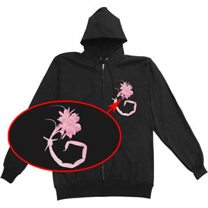 Blondie Flower Zippered Hooded Sweatshirt