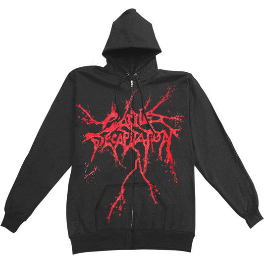 Cattle Decapitation Logo Zippered Hooded Sweatshirt