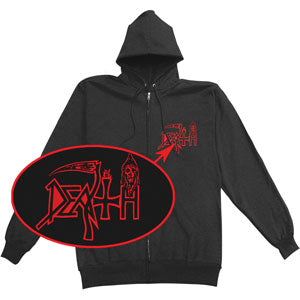 Death Individual Thought Patterns Zippered Hooded Sweatshirt