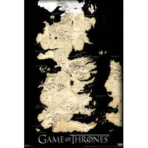 Game Of Thrones Map Domestic Poster