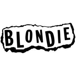 Blondie Torn Paper Logo Peel & Rub Sticker